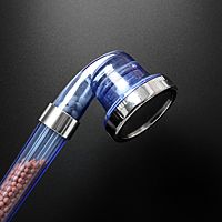 Душевая лейка ZEIN Z0112, пластик/нержавейка, 3 режима, микроскопические точки, прозрачная