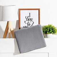 Плед "Экономь и Я" Светло-серый 150*130 см, пл.160 г/м2, 100% п/э