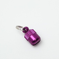 Адресник цветной для вложения записки "Бочонок", 1,1 х 2,3 см, бордовый