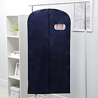 Чехол для одежды спанбонд, с окном 60х120 см, цвет синий