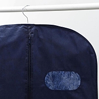 Чехол для одежды спанбонд, с окном 60х100 см, цвет синий