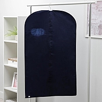 Чехол для одежды спанбонд, с окном 60х100 см, цвет синий