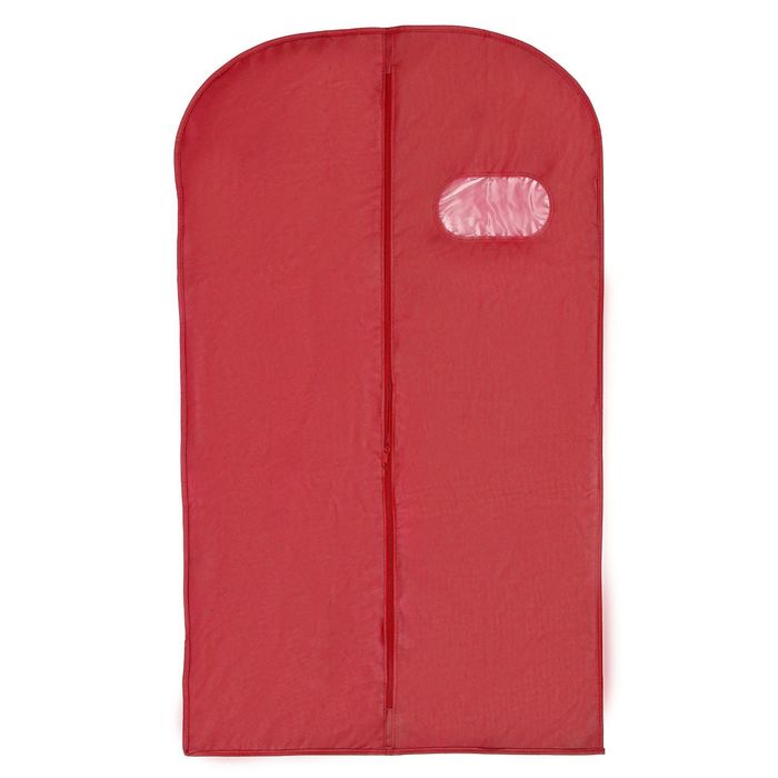 Чехол для одежды спанбонд, с окном 60х120 см, цвет бордо