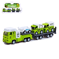 Грузовик инерционный "Автовоз" с 2 машинками