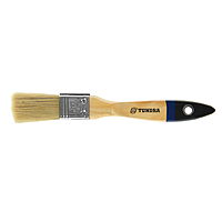 Кисть плоская TUNDRA, натуральная щетина, деревянная ручка, 1", 25 мм
