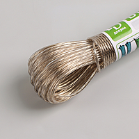 Веревка бельевая с металлической нитью, 2 мм, длина 20 м, цвет МИКС