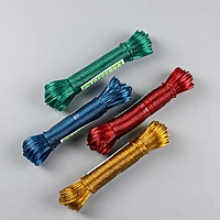 Веревка бельевая с металлической нитью, 2 мм, длина 20 м, цвет МИКС