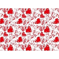 Бумага упаковочная глянцевая "Сердечки ,100 х 70 см, 1 лист