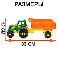 Игрушка Трактор Иван с прицепом фермерский