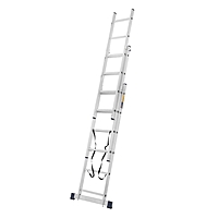 Лестница TUNDRA, трехсекционная, алюминиевая, 6 ступеней
