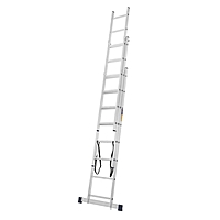 Лестница TUNDRA, трехсекционная, алюминиевая, 8 ступеней