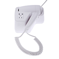 Фен настенный LuazON LGE-007, 1600 Вт, 2 скорости, крепление (в компл.), белый