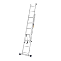 Лестница TUNDRA, двухсекционная, алюминиевая, 7 ступеней