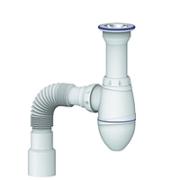 UNICORN CИФОН ДЛЯ ТЮЛЬПАНА, УМЫВАЛЬНИКА С ЛИТЫМ ВЫПУСКОМ 1 1/2 И С ГИБКИМ СОЕДИНЕНИЕМ д.40 х 40/50 А120