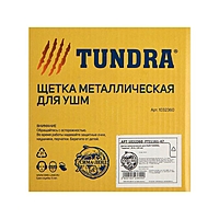 Щетка металлическая для УШМ TUNDRA, "тарелка", М14, 125 мм