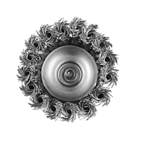 Щетка металлическая для дрели TUNDRA, со шпилькой, крученая проволока, "чашка", 65 мм