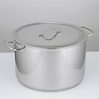 Кастрюля цельнотянутая с теплораспределительным слоем, 30 л, d=39,6 см