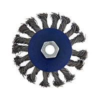 Щетка металлическая для УШМ TUNDRA, крученая проволока, "тарелка", М14, 100 мм