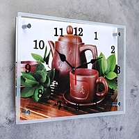 Часы настенные прямоугольные "Японский чайный набор", 25х35 см микс