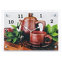 Часы настенные прямоугольные "Японский чайный набор", 25х35 см микс