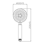 Лейка для душа GROSS AQUA Moderna GA4051 хром 5 режимов
