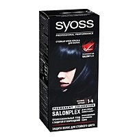 Cтойкая крем-краска для волос Syoss Color "Иссиня-чёрный 1-4", 50 мл