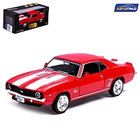 Машина металлическая CHEVROLET CAMARO SS, 1:32, инерция, цвет красный