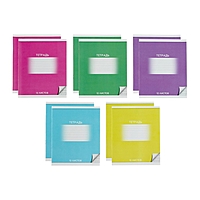 Компл тетр из 10 шт, 12л кос лин "Школьная", обл мел карт, ВД лак, бл офс, 5вид*2шт