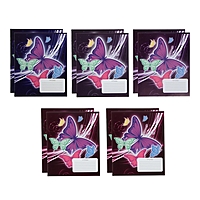 Компл тетр из 10 шт, 12л кл "Бабочки", обл мел карт, ВД лак, бл офс, 5вид*2шт