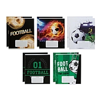 Компл тетр из 10 шт, 12л кл "Футбол", обл мел карт, ВД лак, бл офс, 5вид*2шт
