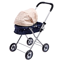 Коляска для кукол, металличский каркас, универсальная