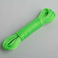 Веревка бельевая 3 мм, длина 10 м, цвет МИКС