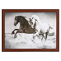 Картина "Пара лошадей" рама микс