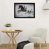 Картина "Пара лошадей" рама микс