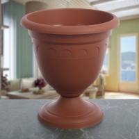 Вазон высокий "Колывань" 8,1 л d=30 см, цвет терракотовый