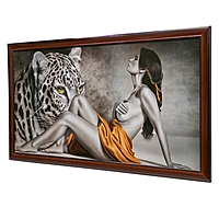 Картина "Девушка и леопард"