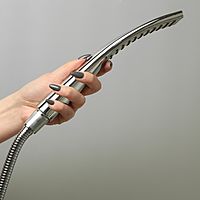 Душевая лейка Accoona G02, 1 режим, корпус пластик, цвет хром