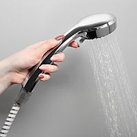 Душевая лейка Accoona A324, 3 режима, корпус пластик, цвет хром