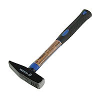 Молоток слесарный TUNDRA, квадратный боек, фиберглассовая обрезиненная рукоятка, 400 г