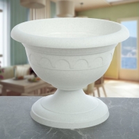 Вазон низкий "Колывань" 5,3 л d=30 см, цвет мрамор