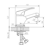 Смеситель для раковины Decoroom DR21011 монолитный хром