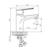 Смеситель для раковины Decoroom DR22011 монолитный хром