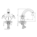 Смеситель для раковины Decoroom DR54011 монолитный хром