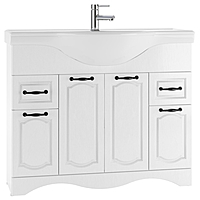 Тумба RICH Белое Дерево с 2 верхними ящиками Домино под раковину Классика 105