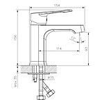 Смеситель для раковины Decoroom DR23011 монолитный хром