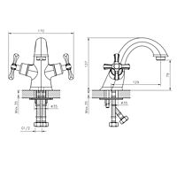 Смеситель для раковины Decoroom DR52011 монолитный хром