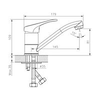 Смеситель для раковины Decoroom DR21012 поворотный хром