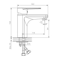 Смеситель для раковины Decoroom DR72011 монолитный хром