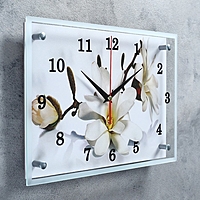 Часы настенные прямоугольные "Орхидея", 25х35 см микс