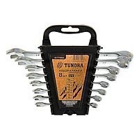 Набор ключей комбинированных в холдере TUNDRA, CrV, матовые, 8 - 19 мм, 8 шт.